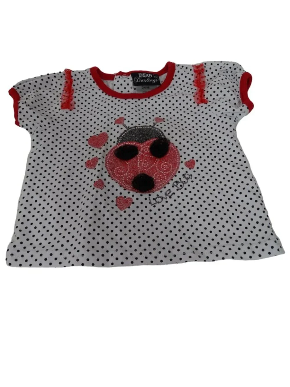 Lot of 3 Ecko and DDG Ladybug Shirt Top Fisher Price Skirt Girls Size 24 Month